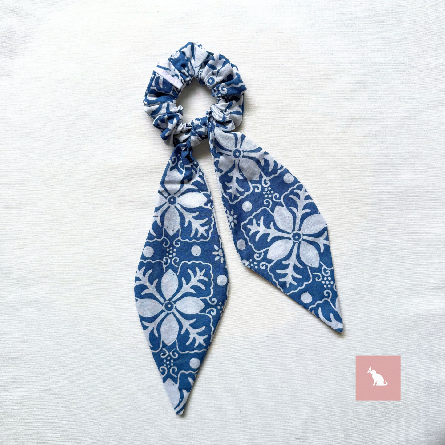 Blue Harmony Scrunchie: Ribbon Bunny series