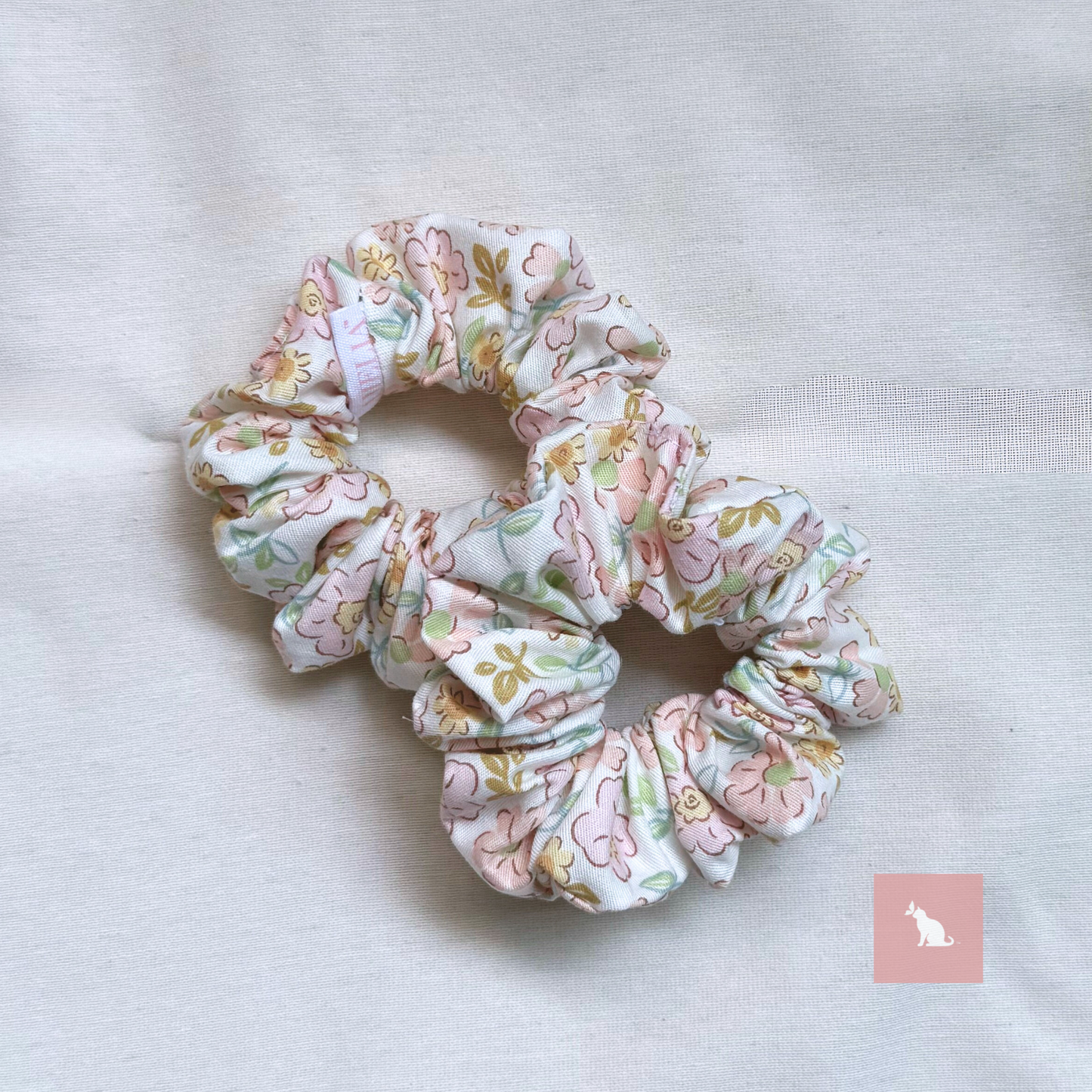 Rosy Blossom Scrunchie