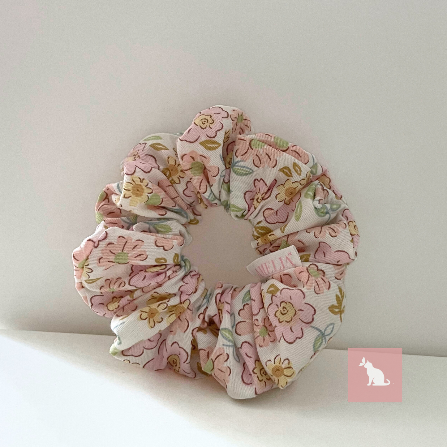 Rosy Blossom Scrunchie