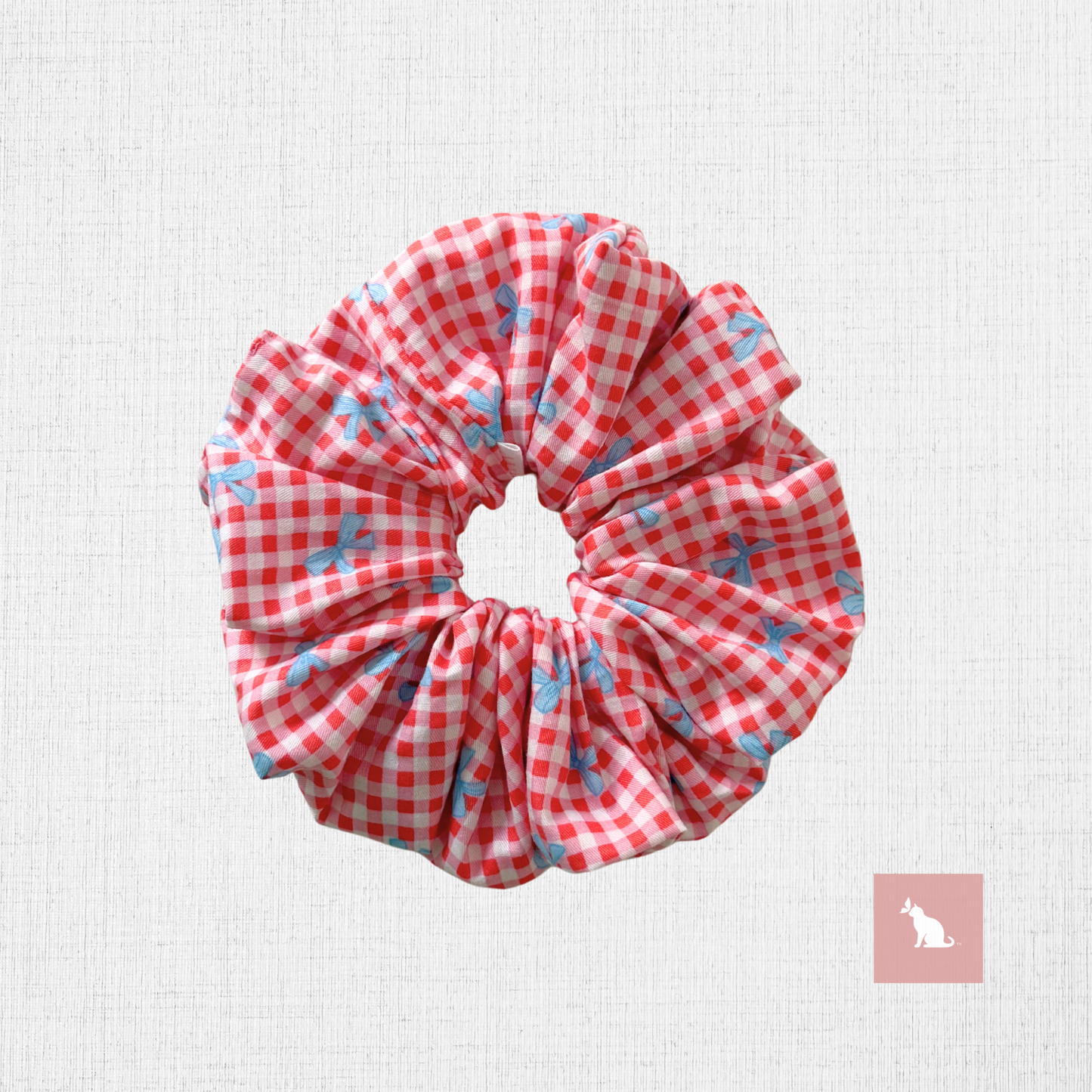 Cherry Gingham Scrunchie