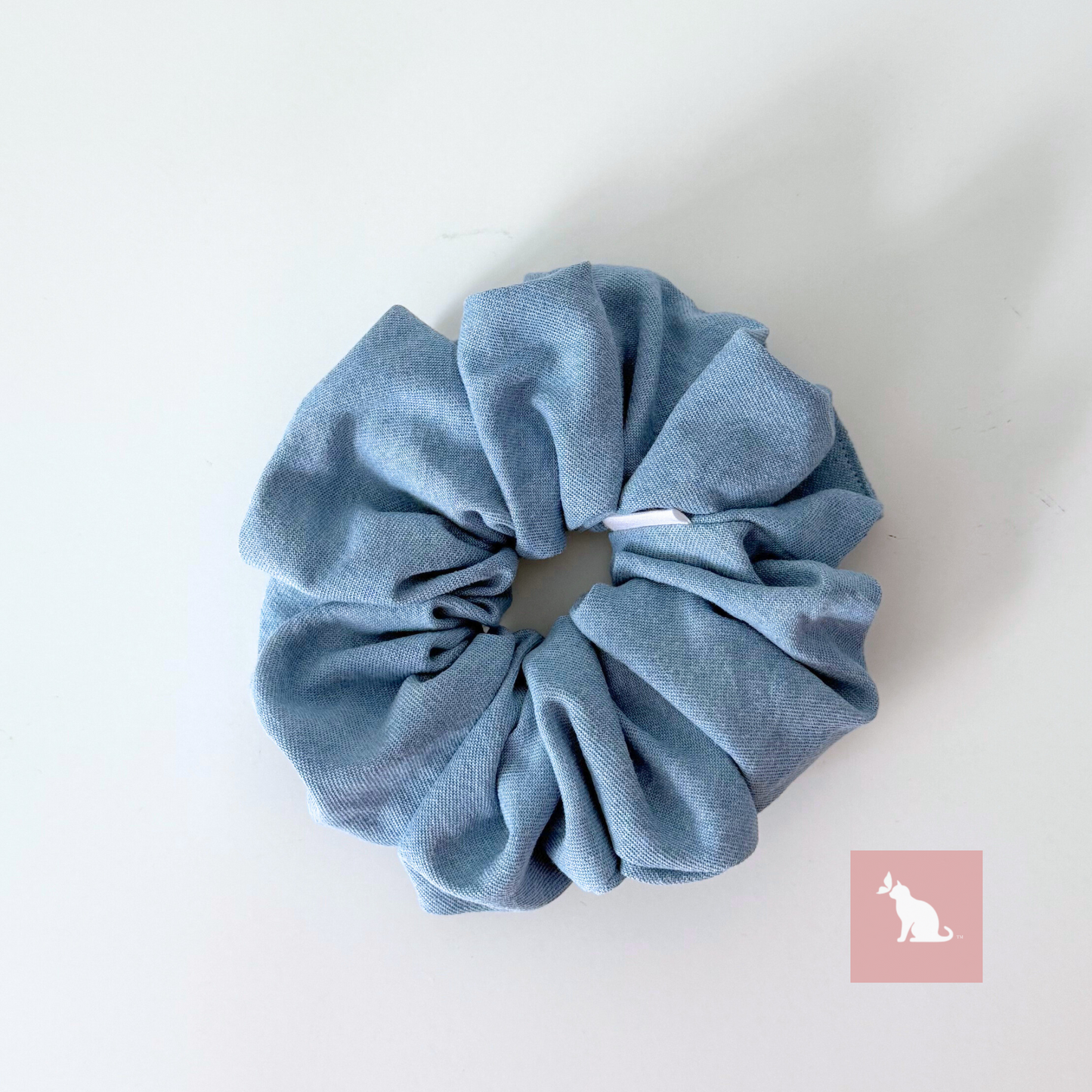 Classic Denim-Cotton Scrunchie