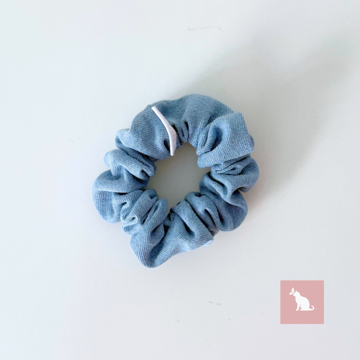 Classic Denim-Cotton Scrunchie