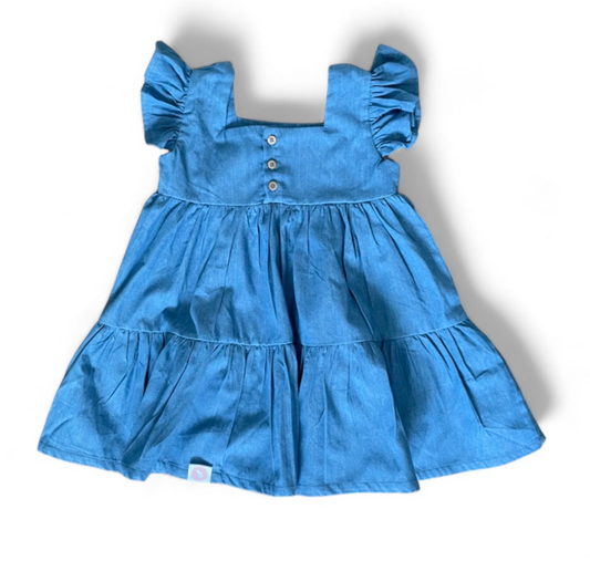 Denim Tiered Dress