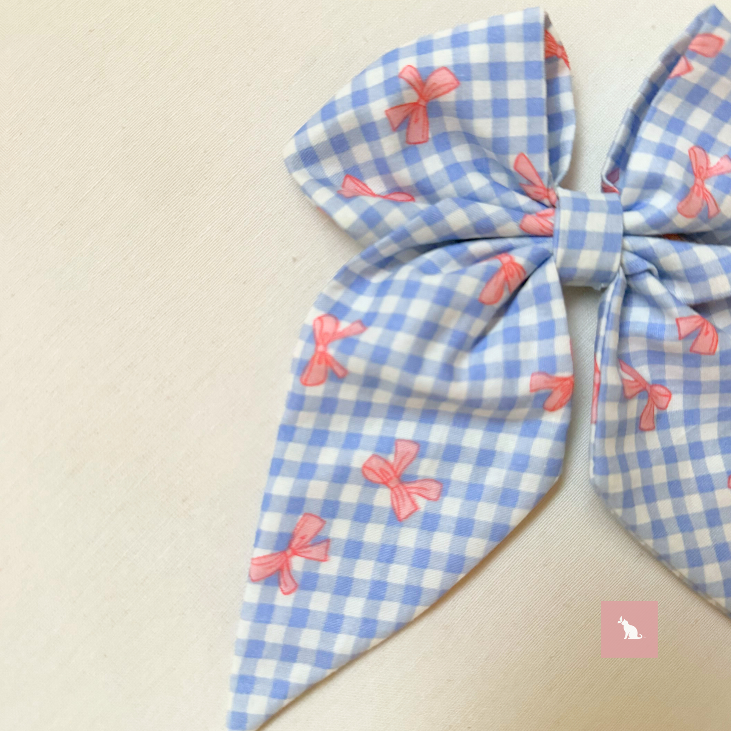 The Petite Gingham Bow