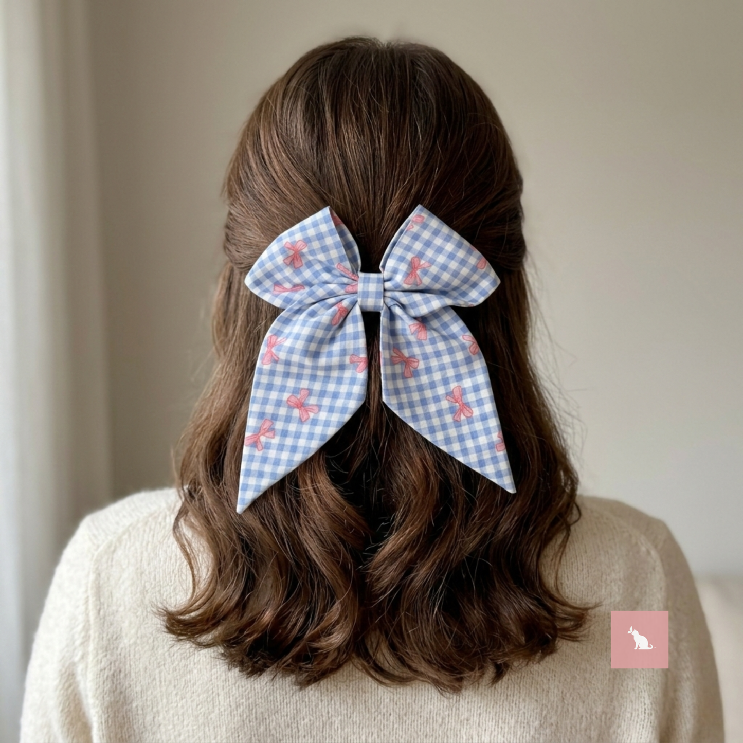 The Petite Gingham Bow