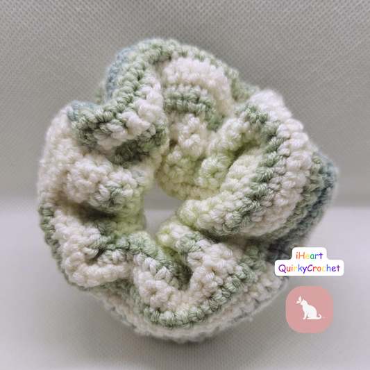 Crochet Scrunchie - Sage Whirl
