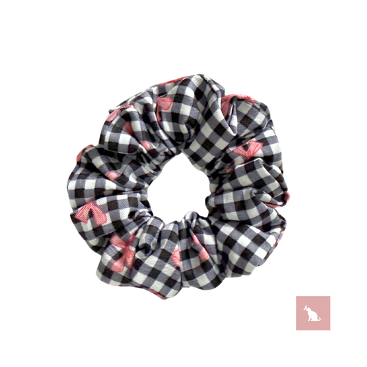 Midnight Gingham Scrunchie