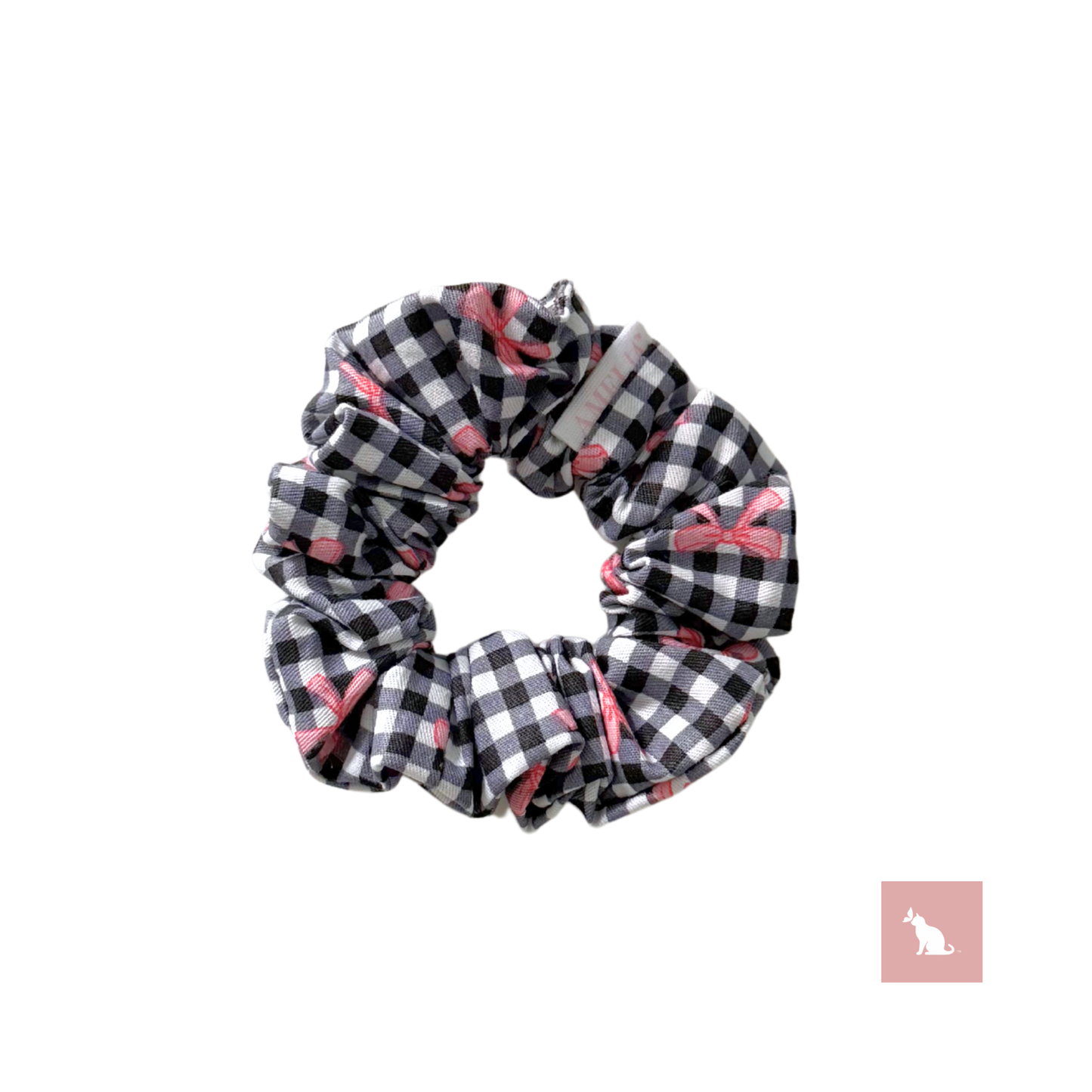 Midnight Gingham Scrunchie