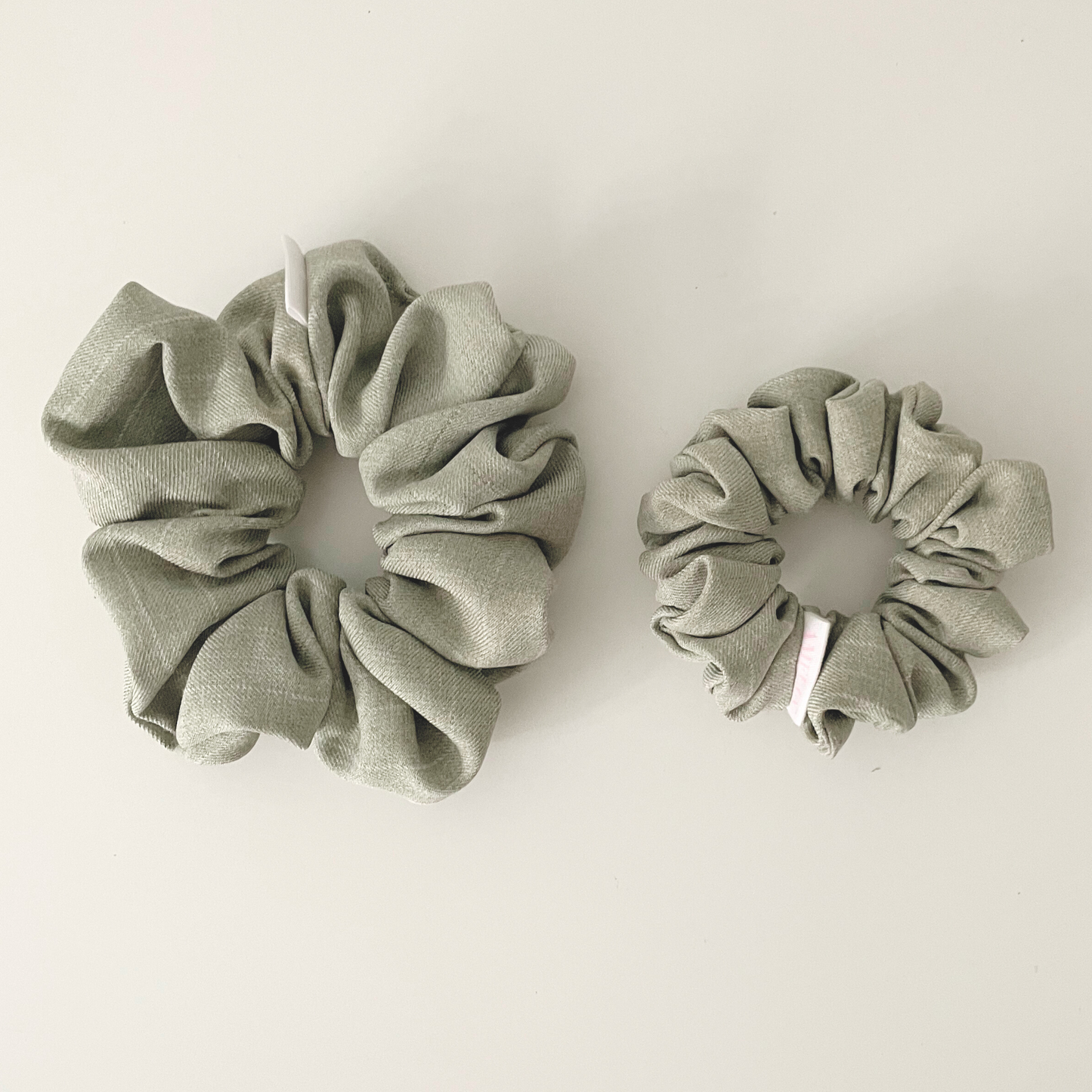 Olive pin-stripe Scrunchie