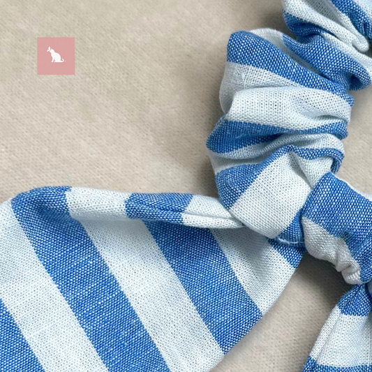 Coastal Stripe Scrunchie: Ribbon Bunny series